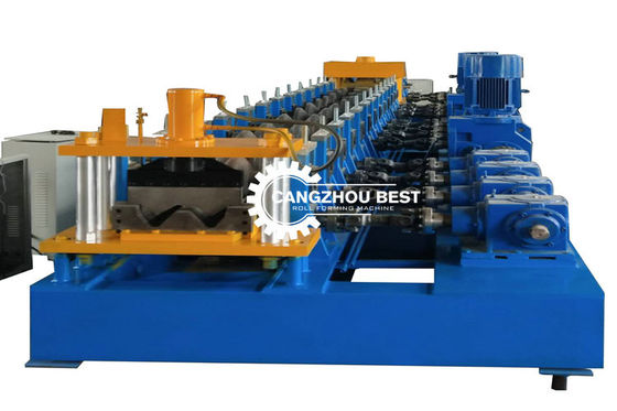 3p 15m / min Highway Guardrail Steel Roll Forming Machine For W. Beam
