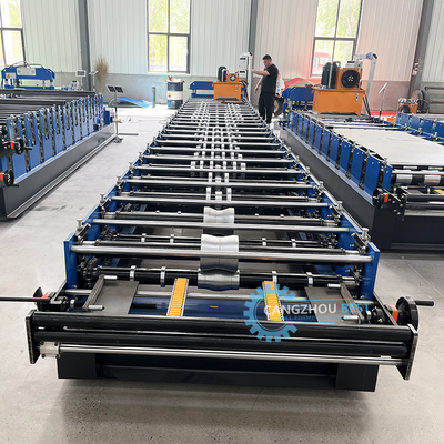 Plc Control Automatic Cutting Ppgi Steel High Rib Roofing Sheet Cold Roll Forming Machine For Zimbabwe