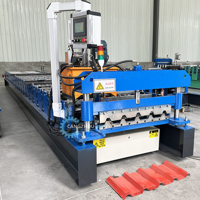 Plc Control Automatic Cutting Ppgi Steel High Rib Roofing Sheet Cold Roll Forming Machine For Zimbabwe