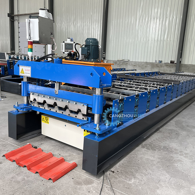 Plc Control Automatic Cutting Ppgi Steel High Rib Roofing Sheet Cold Roll Forming Machine For Zimbabwe