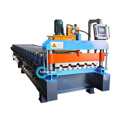 Automatyczne cięcie stalowe dachówka dachówka płytka żebrowa panel Roll Forming Machine