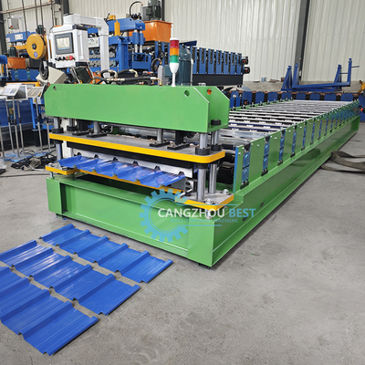 Wysokiej prędkości Kolumbia Popularny projekt IBR Trapezoidalny Panel dachowy Sheet Roll Forming Machine