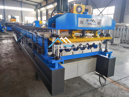 Kompaktna maszyna do formowania płytek dachowych z prędkością formowania 8-15 m/min oraz cięciem hydraulicznym