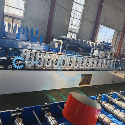 Euro Type CE Hydraulic Steel Shutter Door Making Roll Forming Machine z otworami do bicia