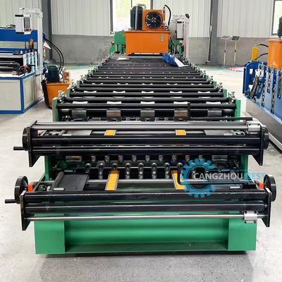 Kolorowy profil stalowy Hydraulic Double Layer Sheet Metal Roofing Machine PLC Control