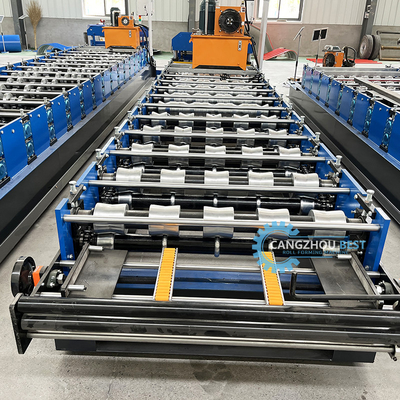 Bamboo Type Barwione szkliwione dachowe dachówka Roll Forming Making Machine
