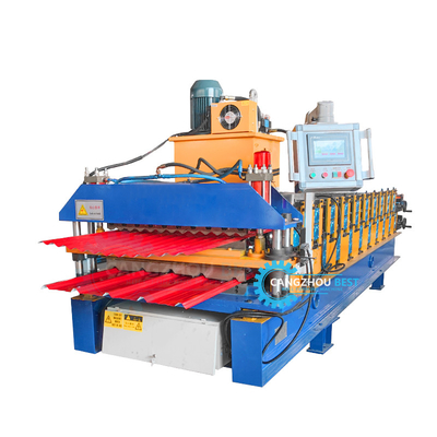 1000 mm szerokość cewki IBR blacha stalowa profila falistego podwójnej warstwy Roll Forming Machine
