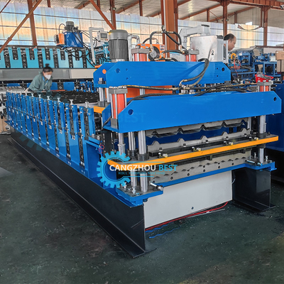 Delta PLC automatyczne sterowane dwa warstwy dachówki Roll Forming Machine