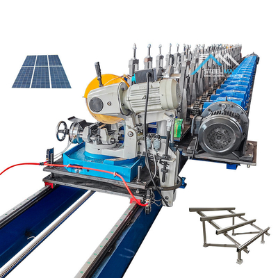 Latające cięcie hydrauliczne dziurkowanie wysokiej prędkości Unistruct C Channel Roll Forming Machine
