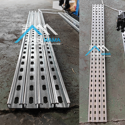 Latające cięcie hydrauliczne dziurkowanie wysokiej prędkości Unistruct C Channel Roll Forming Machine