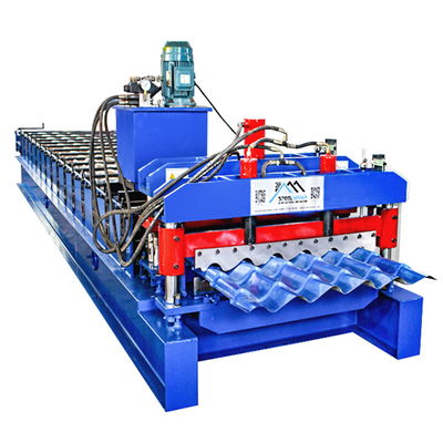 3.5T Metal Roof Tile Roll Forming Machine z 9-11 rzędami Roller Cr12 Cutting Blade