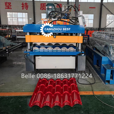 Przekaz łańcuchowy 9-11 rzędów dach płytek Roll Forming Machine dla 300H stalowych dachów