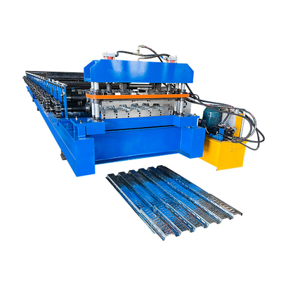 1250 mm szerokości podłogi Deck Roll Forming Machine z regulowaną długością cięcia i typem cięcia hydraulicznego