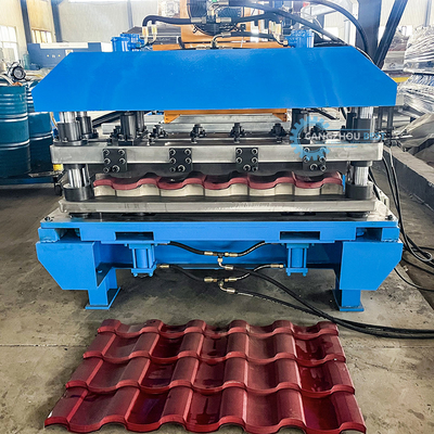 PLC Control Profil kolorowy Roof Tile Roll Forming Machine Rosja Przesyłka skrzynia biegów
