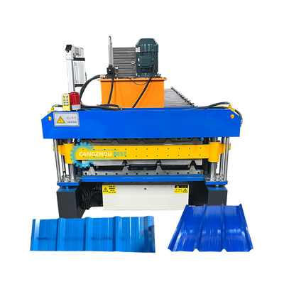 Peru Popularne Tr4&amp;Tr5 Podwójne warstwy stalowe Profil Galwanizowane Zink powłoki dachu Roll Forming Machine