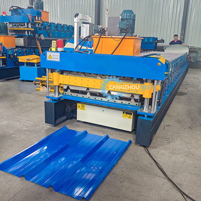 Peru Popularne Tr4&amp;Tr5 Podwójne warstwy stalowe Profil Galwanizowane Zink powłoki dachu Roll Forming Machine