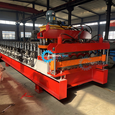 Szerokość cewki 1220mm Tafel &amp; Trapezodial Tafel Sheet Dwukrotna warstwa Tafel Roll Forming Machine