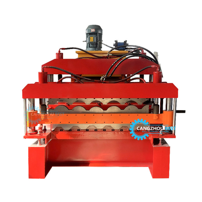 Europa Kolorowe bambowowe płytki dachowe IBR Włókna dachowe podwójny warstwy Roll Forming Machine