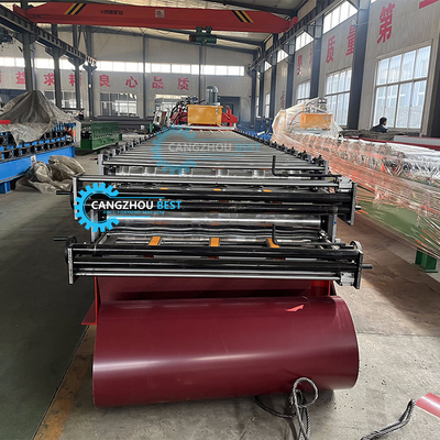Europa Kolorowe bambowowe płytki dachowe IBR Włókna dachowe podwójny warstwy Roll Forming Machine