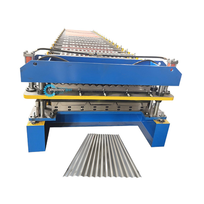 Stalowe płytki Delta PLC sterowanie podwójnej warstwy Roll Forming Machine dla 0,25-0,6 mm grubości materiału