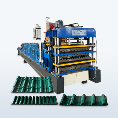 0.25-0.6mm Grubość Trzywarstwowa maszyna do formowania rolki 5.5Kw Moc silnika głównego