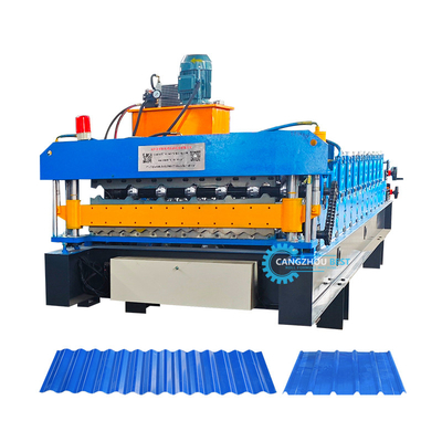 0.6mm Roof Sheet Roll Forming Machine przez Delta PLC dla dużych projektów