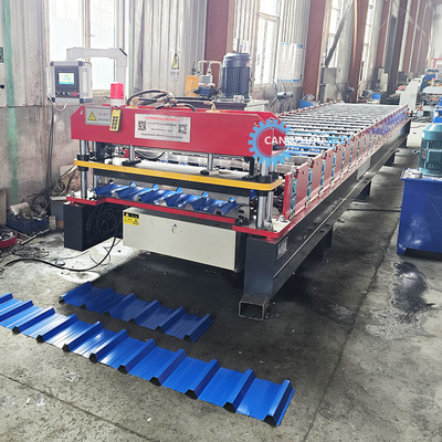 Automatyczne cięcie hydrauliczne Typ Stalowe kolorowe IBR Dachblech Roll Forming Machine