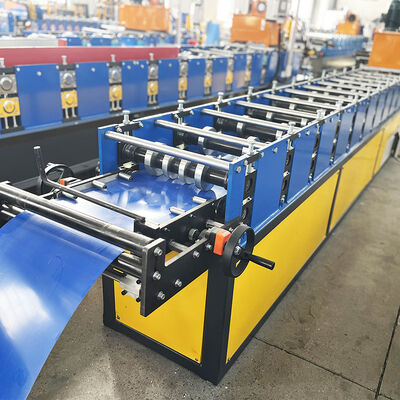 Galvanized Steel Profile PLC Control Hydraulic Cutting K Gutter Making Roll Forming Machine