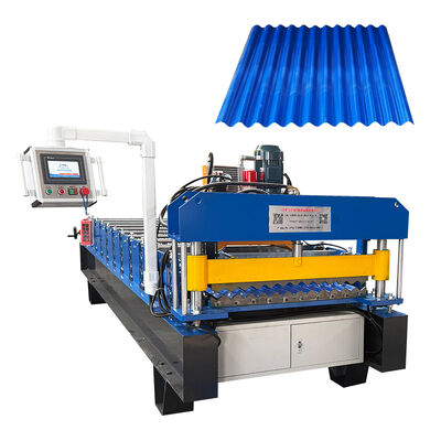PLC sterowana hydrauliczna maszyna do tworzenia rolek do tworzenia płyt dachowych falistej o prędkości 8-12 m/min