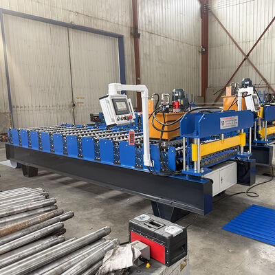 PLC sterowana hydrauliczna maszyna do tworzenia rolek do tworzenia płyt dachowych falistej o prędkości 8-12 m/min