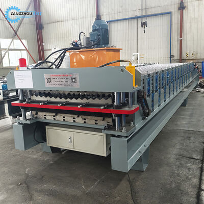 Automatyczna maszyna do produkcji metalowych blach dachowych 2 w 1 z podwójną rolką profilową