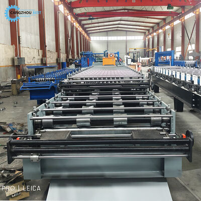 Automatyczna maszyna do produkcji metalowych blach dachowych 2 w 1 z podwójną rolką profilową