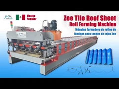 Meksyk Popularny projekt dachówka płytki Roll Forming Machine hydraulic Guide Pillar 3D Cutter Hiszpański